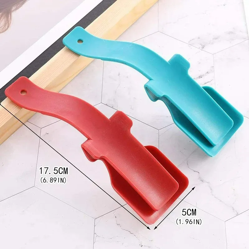 1pair Unisex Plastic Lazy Shoe Helpers Portable Shoehorn Sock Shoe Slider Travel Handled Lifting Wearing Helper