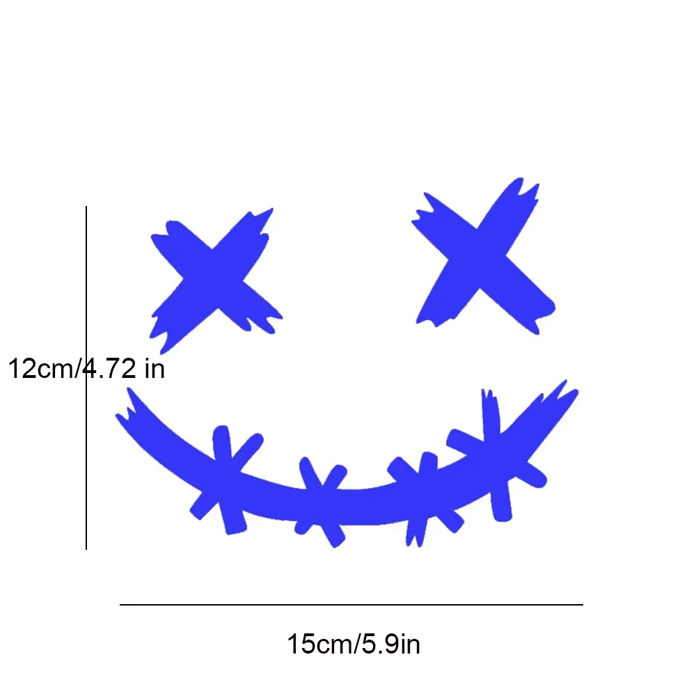 Waterdichte reflecterende stickers voor motorhelm, demon lachend gezicht sticker, auto lichaamsdecoratie, autosticker, laser