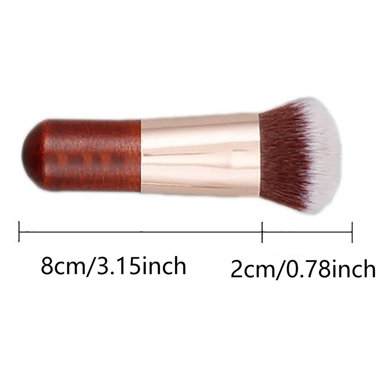 Mini escova de maquiagem para fundação, cabelo sintético macio, para o pó, creme bb, blush, ferramenta cosmética, 1pc