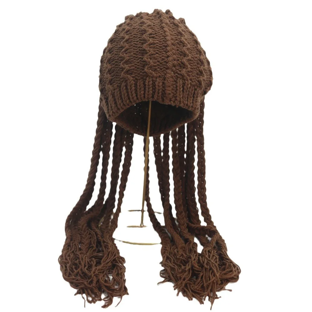 Unisex Wig Braids Hat Hip Hop Hats Knit Men Jamaica Bob Marley Rasta Beanie Winter Dreadlocks Reggae Caribbean Fancy Dress Hat