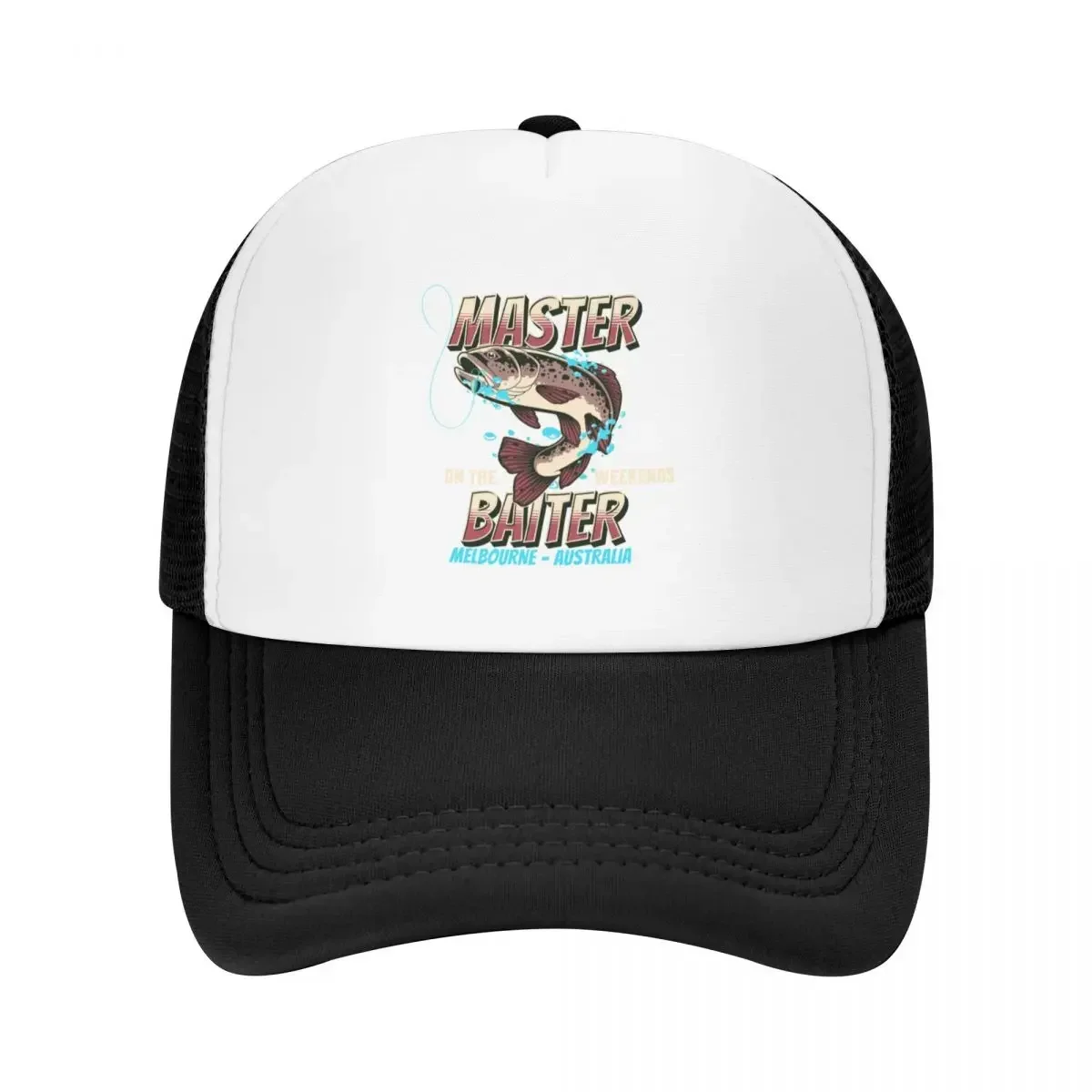 Master Baiter Fishing Melbourne Australia Baseball Cap Trucker Cap Mountaineering tea Hat Golf Hat Man Caps Women Men's