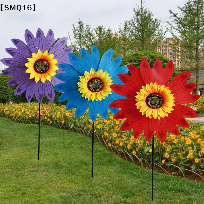 Sunflower Windmills Wind Spinners For Home Garden DIY Kids Outdoor Activities Layout Pinwheels Toys【SMQ】