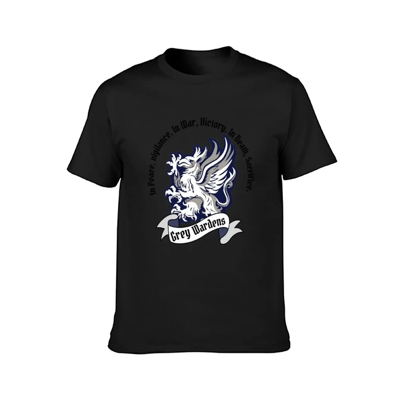 Grey Wardens Dragon Age: Origins Logo and Quote T-Shirt shirts graphic tees vintage anime shirt oversized t shirts for men