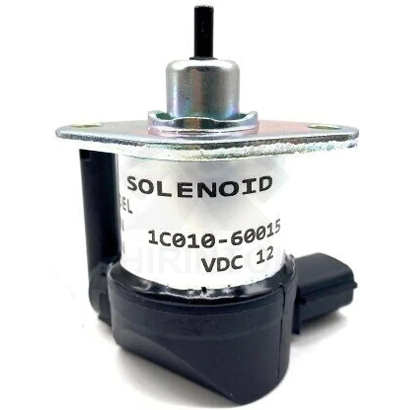 12V 1C010-60015 Fuel Shutoff Solenoid 1C010-60014 For Kubota V3600 V3800 Engine KX080-3 SVL90 M8200 M9000 M9540 M95 M96 M105