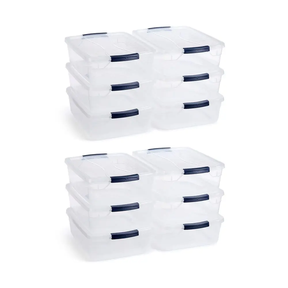 

Latching Plastic Storage Tote, 12 Pack