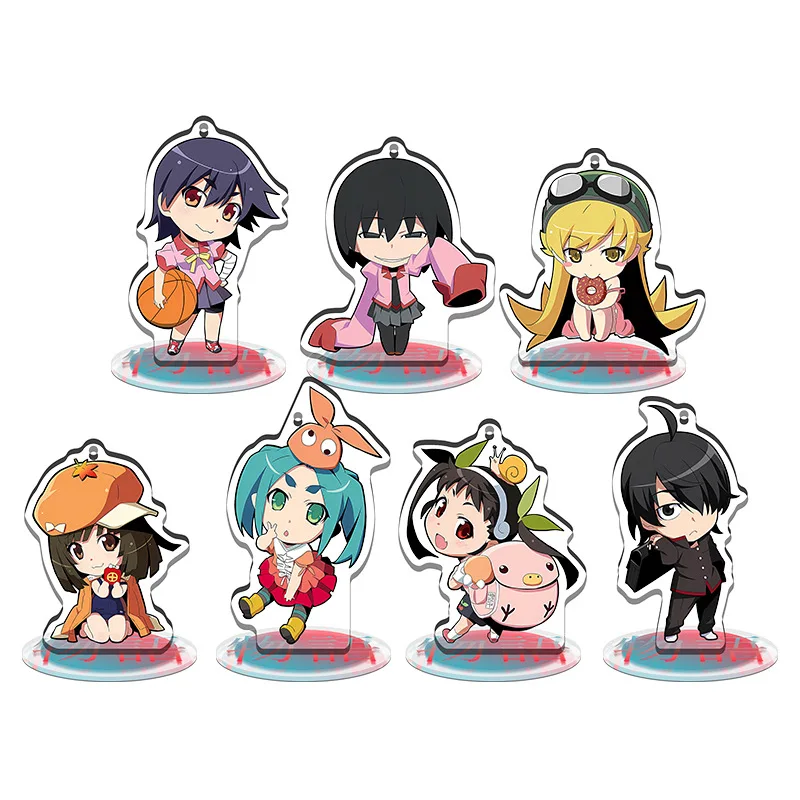 10cm game Hanagawa Tsubasa Oshino Shinobu anime Sengoku Nadeko Senjougahara Hitagi doll character model Christmas Gif