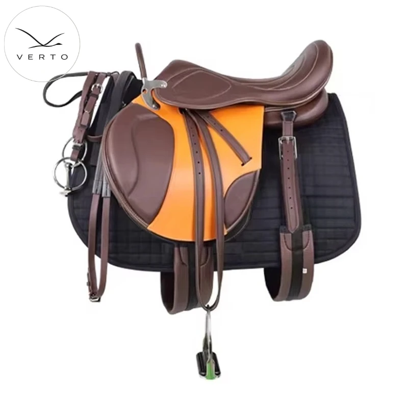 VERTO Professional Endurance Horse Riding Saddle Set | Soft Comfortable Equestrian Saddle for Training   Long-Distance Riding
