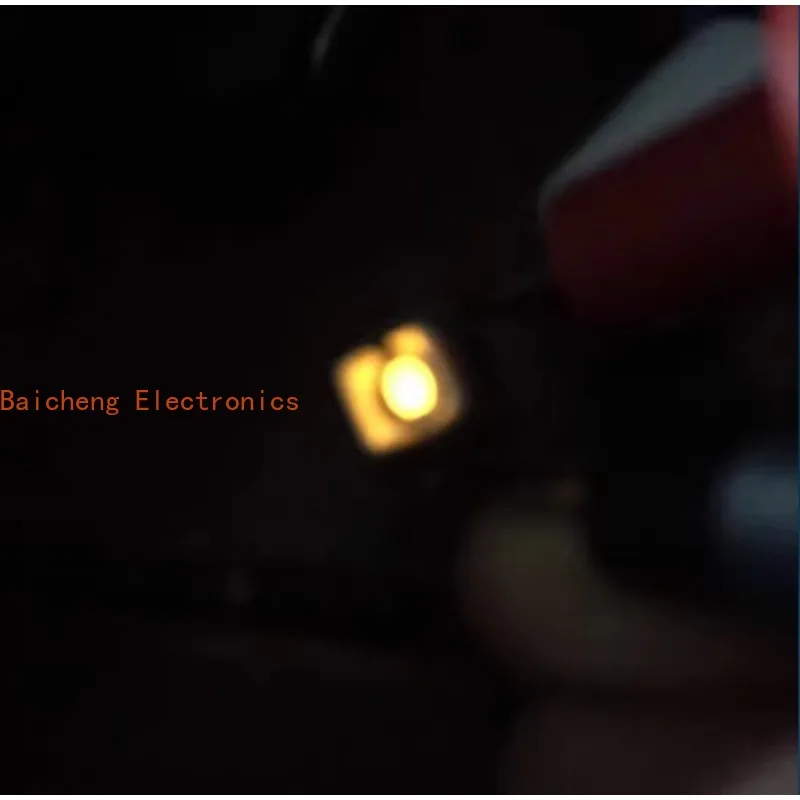 10PCS Light touch power with yellow LED light, button switch with yellow light, 6-pin 8 * 8 * 8.5