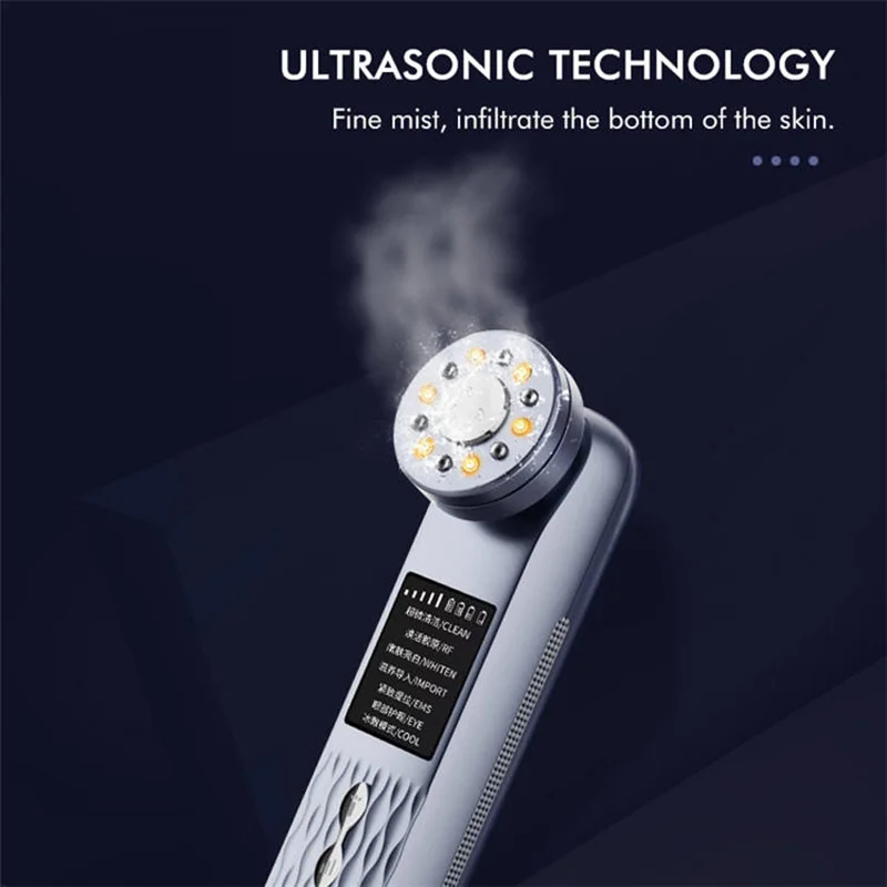 يده 7IN1 الكهربائية مدلك الوجه LED رفع جهاز الجمال العلاج بالضوء الأحمر للوجه العين أداة العناية بالبشرة موصل USB #2