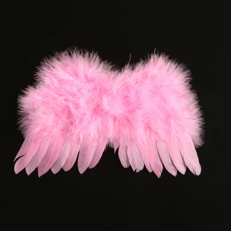 Pink Red Black White Angel Feather Wings Craft Mini Wing for Ornaments Costume Doll Baby Photo Props Wedding Festival