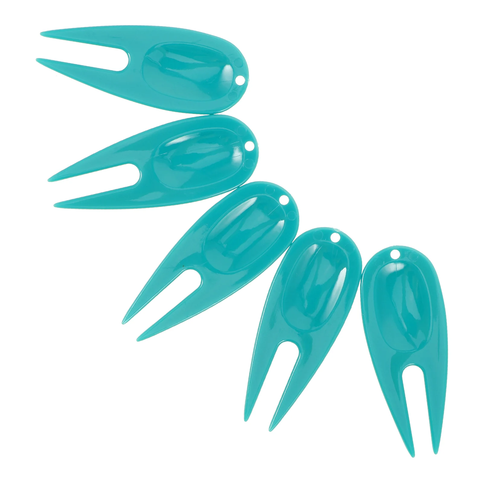 

5pcs Golf Green Repair Fork Divot Tool Plastic Portable Golfs Divot Fork Marker Lawn Repairing Accessories Golfing Tools