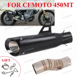 450MT Exhaust Slip On For CFMOTO 450MT 2024 Motorcycle Exhaust Tail Pipe Muffler Modify 450MT Exhaust Escape Moto