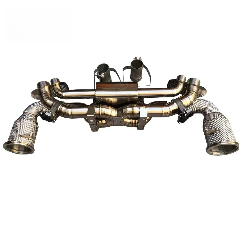 Titanium Racing Exhaust System for  992 Turbo S High-Flow Downpipe Included