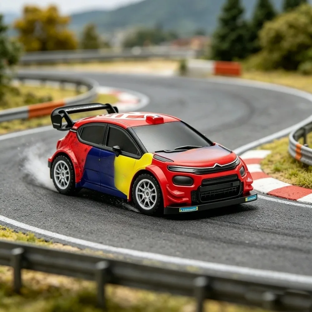 1:43 Desktop Mini Remote Control Car  Mobile Phone Remote Control Alloy Drift Rally Car  Electric Simulation Model Toy Car