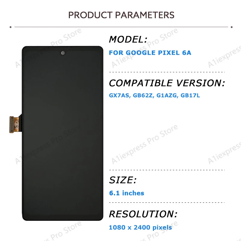 OLED LCD For Google Pixel 6a LCD Display Touch Digitizer Screen