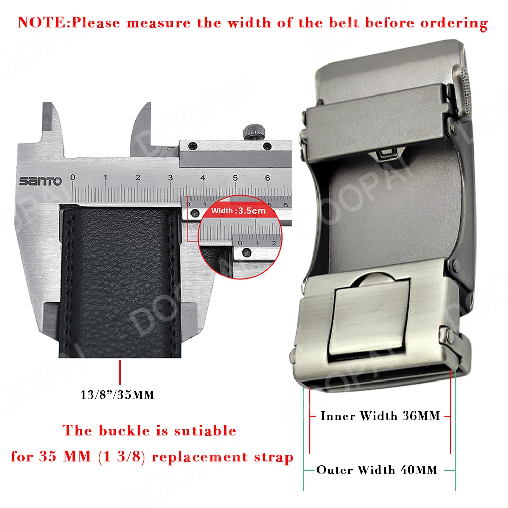 DOOPAI fibbia per cintura da uomo fibbia automatica in lega di metallo fibbia per cintura automatica accessori per cintura da 3.5cm di alta qualità