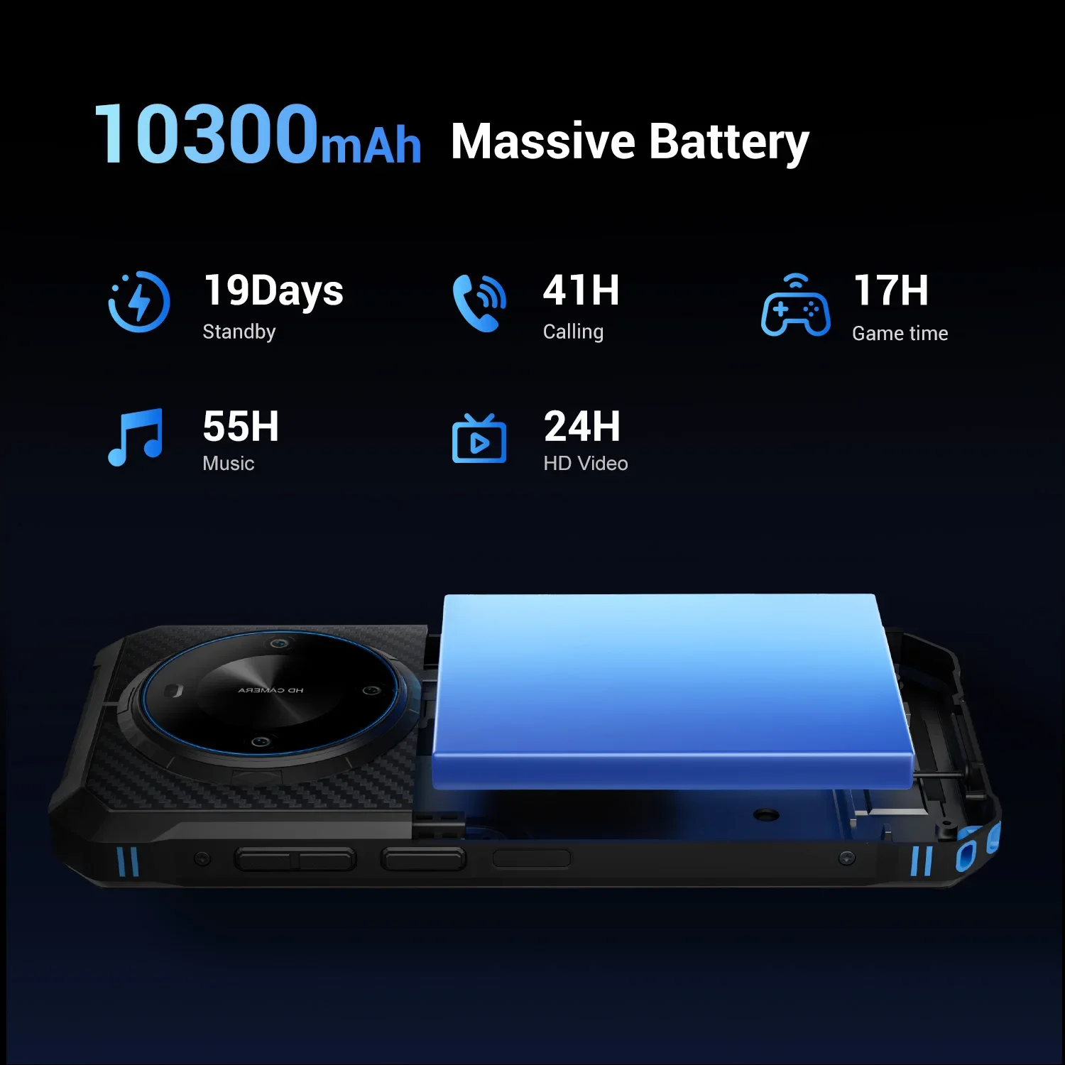 Fsibot-هاتف ذكي متين f105 ، بوصة hd + ips ، أندرويد 14 os ، 10 mah ، 12 + 64gb ، كاميرا 20 mb
