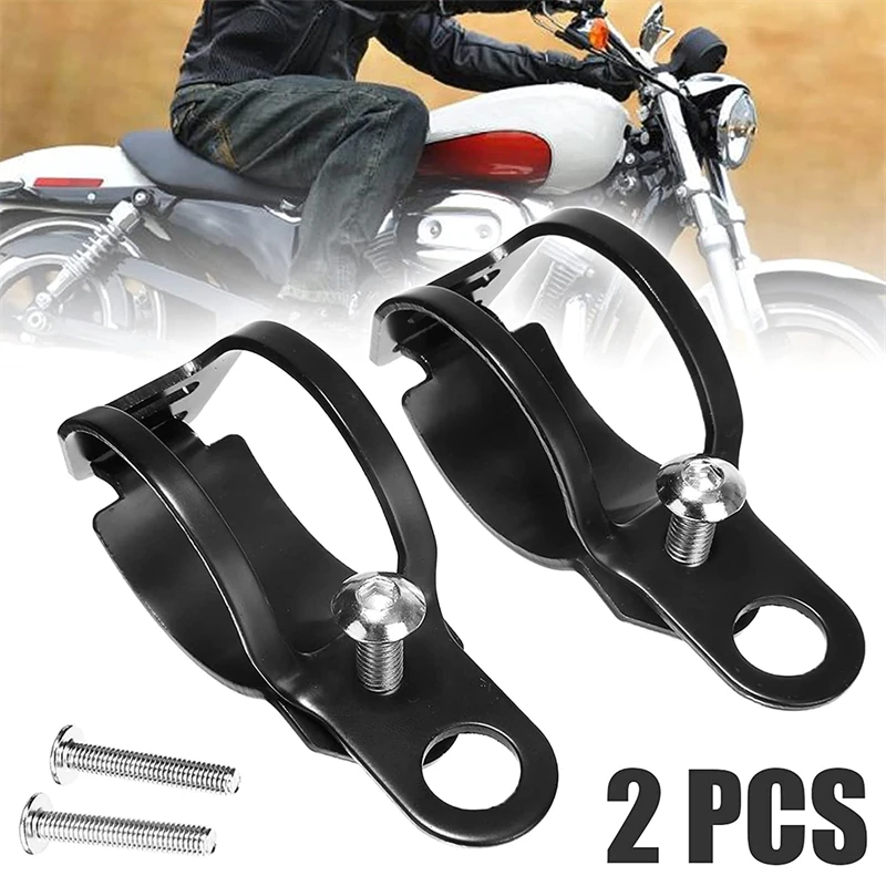 

2Pcs 30-45mm Motorcycle Mount Fork Mount Clamp Turn Signal Bracket Flasher Blinker Indicators Holder for Universal Motorbike