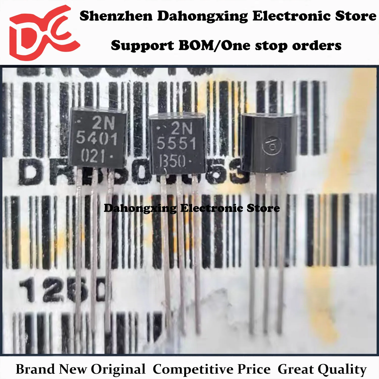 New Original 20Pairs 2N5401 + 2N5551 TO-92 Audio Amplifier Transistor Electronic Components Great Quality