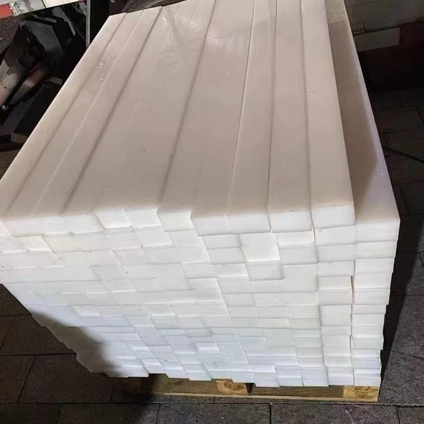 1 Pcs of White Nylon PE Strip Plastic Board, Thickness 20-50mm, Length 200-300mm, Wear-Resistant Nylon Square Strip