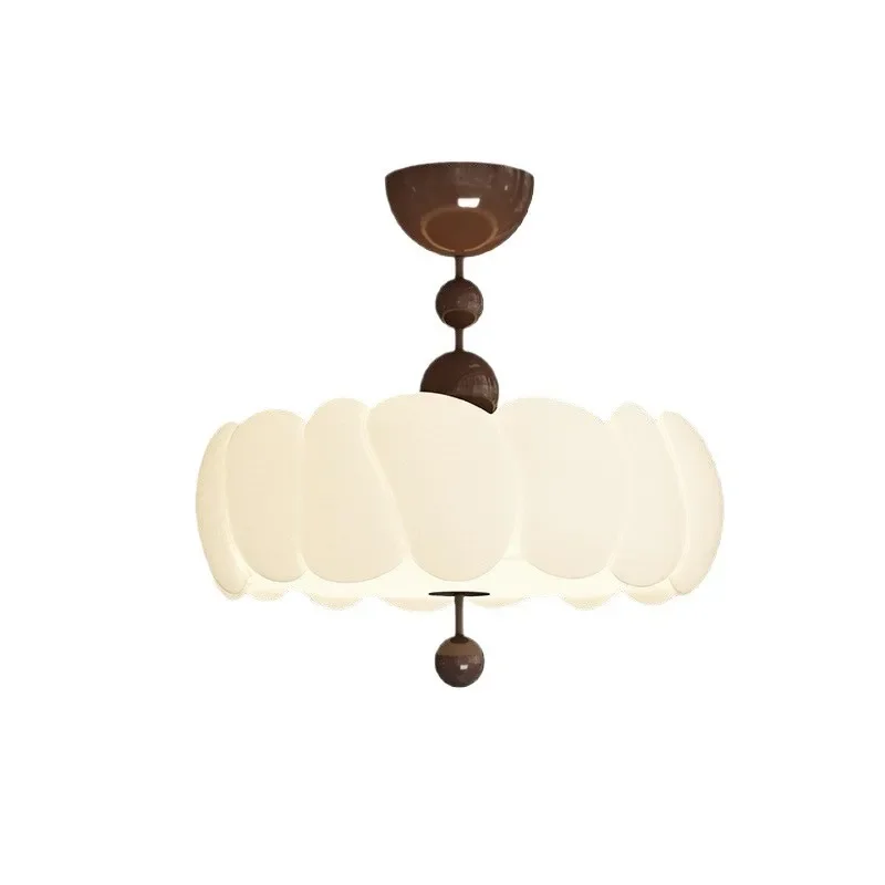 Bedroom ceiling light antique, creative fashion strip pleated round led light French simple, bright eye protection room light