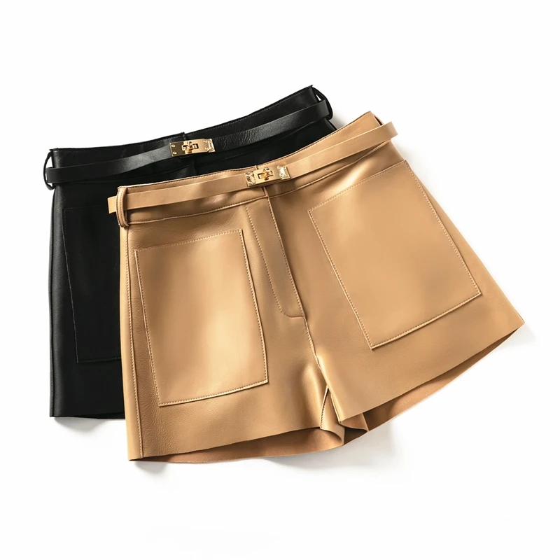 Pantaloni ort slim fit a vita alta Pantaloni bootcut in vera pelle eep Pantaloni casual a gamba dritta Faion da donna Autunno Inverno