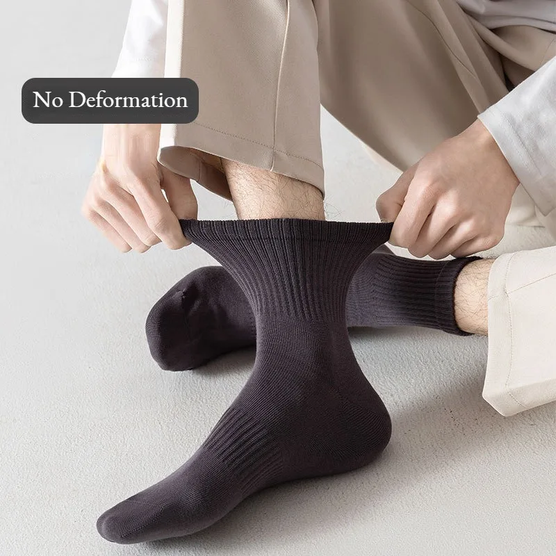 95% Combed Cotton Socks Men Business Dress Long Sports Socks Soft Breathable Spring Summer Colorful Sock For Man 3Pairs/Lot