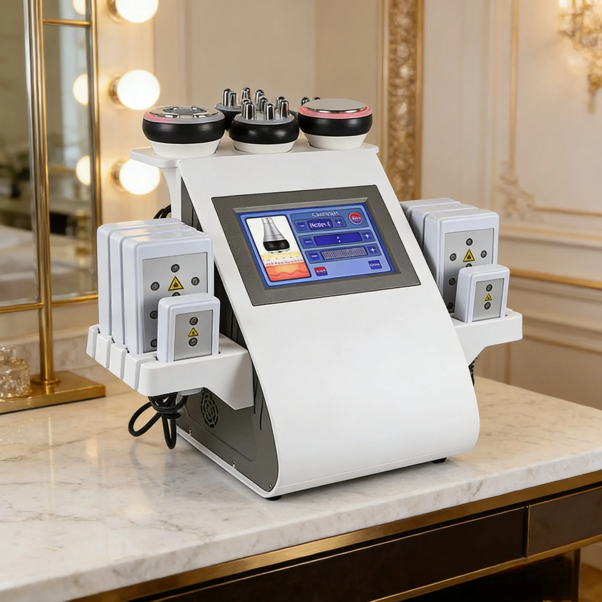 آلة التجويف وشد الجلد الاحترافية 6 في 1 - تشكيل الجسم غير الجراحي، تقليل الدهون، علاج السيلوليت، Mus #6