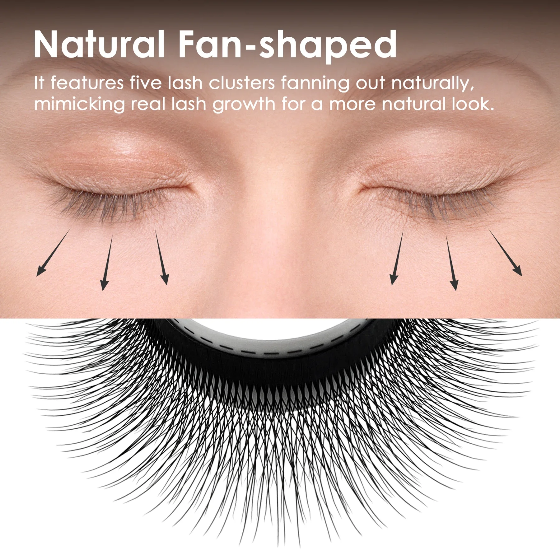 SEEDEW 0.07mm Natural Wispy W-shaped 5D Eyelashes Extension Premium Materials False Lashes New Upgrade 5D Lashes