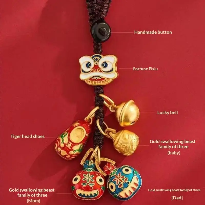 Fortune-Schlüsselanhänger, stilvolles Taschenzubehör aus Legierung, vielseitige Partygeschenke, hängender Anhänger, chinesische Drachen-Dekorationen für das chinesische Neujahr – Detail 1