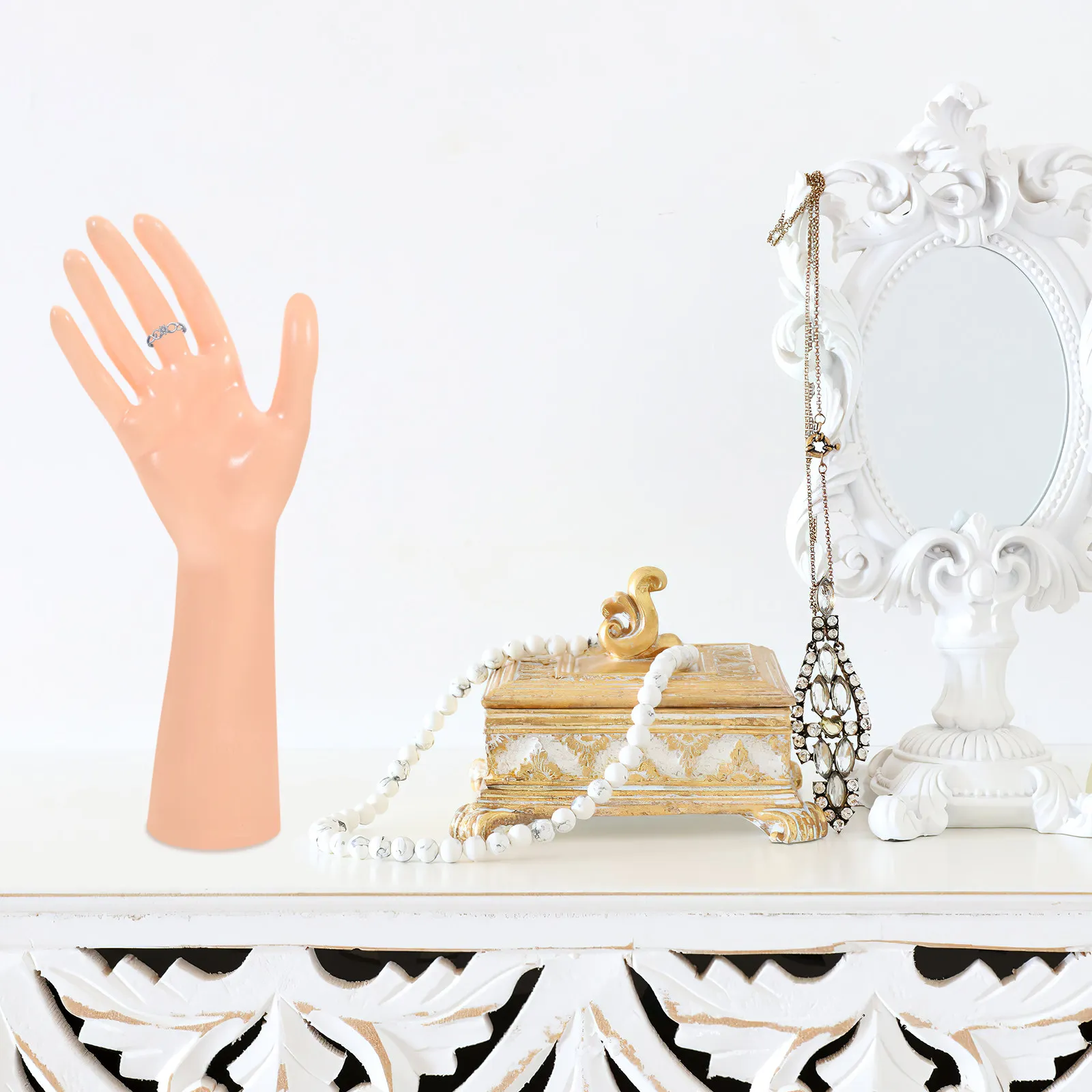 

1 шт. Пластиковая подставка-держатель для украшений, органайзер для браслетов, декоративная подставка для хранения