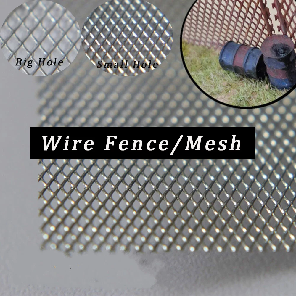 Miniature Metal Mesh para DIY Modelo, Arame Farpado, Filtro Tanque, ho Ferroviária, Filtro de Trem, 1PC, 10x24cm