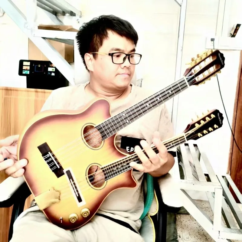 Grandmaster Double Head Electric Box Full Single Mandolin Complex String Ukulele Octave Tibetan Guitar