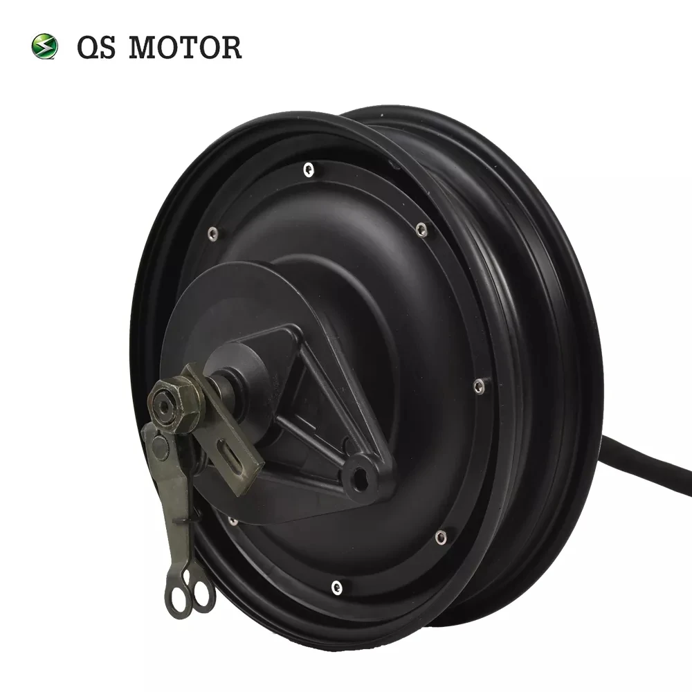 QSMOTOR 10x2.15inch 3000W 60V/72V 80kph BLDC Hub Motor with Far Driver SIAYQ72120 Controller For Electric Scooter