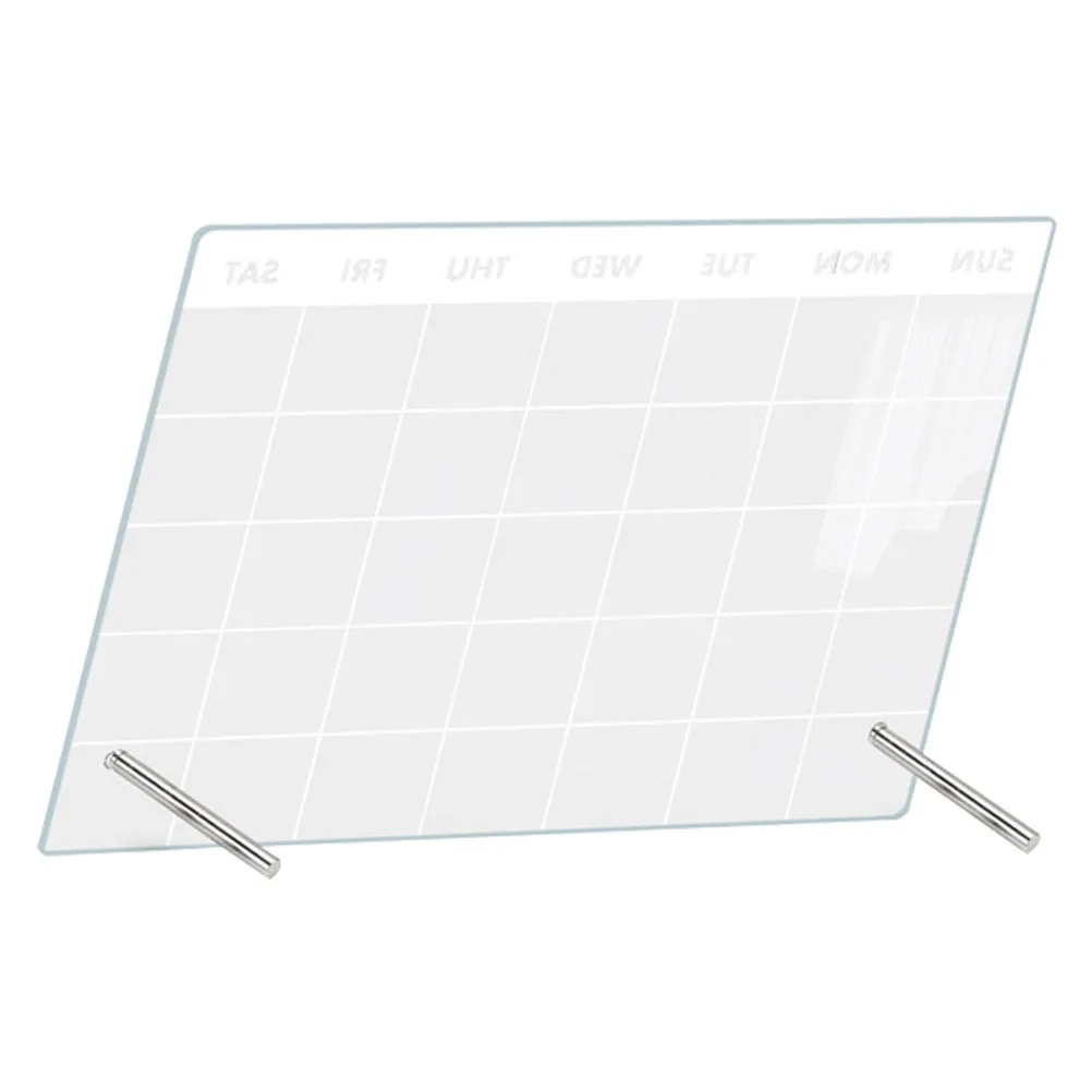 

1Set Transparent Acrylic Memo Board Scratch Resistant Dry Erase Writing Board Office Desk Planner Dry Erase Table