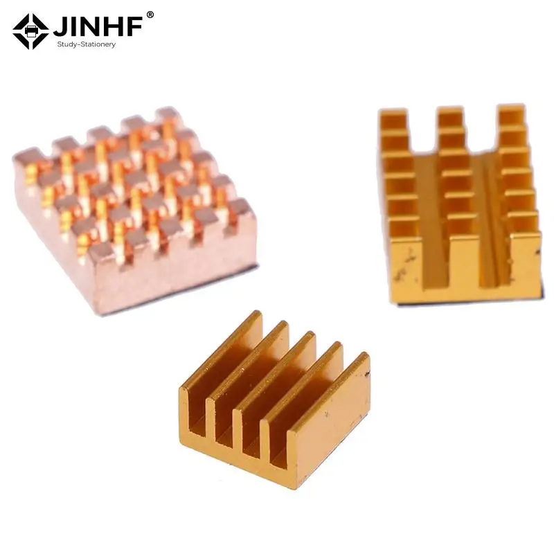 3pcs/set For Raspberry Pi 4B Copper Cooling Pad Heatsink Radiator Cooling Kit Cooler For Raspberry Pi 4 Model B Heat Sink