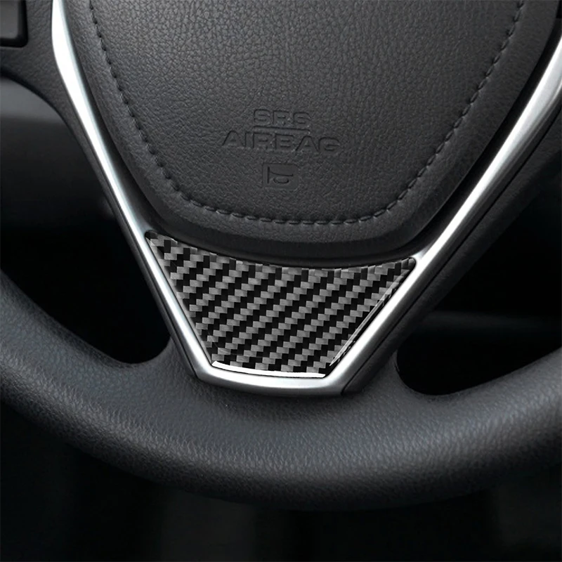 Carbon Fiber Steering Wheel Decoration Cover Trim Sticker Decal For Toyota Corolla Levin 2014 2015 2016 2017 2018 Accessories