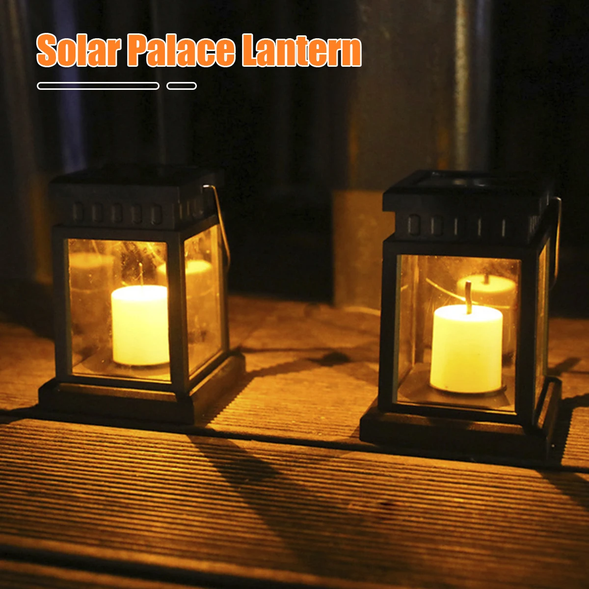 Outdoor LED Solar Candle Lantern, Auto ON/OFF, IP44 Waterproof Hanging Light, Garden Path, Patio, Driveway, Walkway Decor