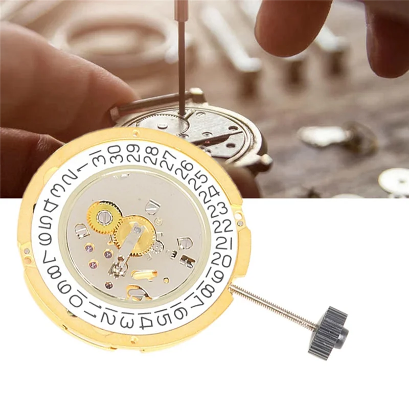 Shop Now For RONDA 1009 Watch Movement 3 O'Clock Calendar Two and A Half Needle Quartz Movement Replacement