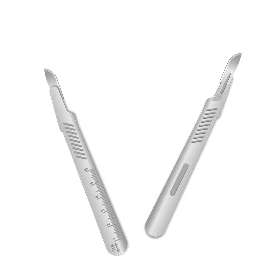 Sterilized Disposable Stainless Steel 10 Surgical Carbon Steel sc alp el 10 With Plastic Handles