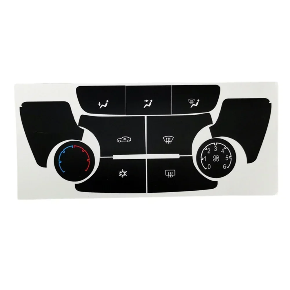 Car Air Conditioning Stickers Center Console Button Decals Black Button Repair Accessories Set For Buick For Verano For Encore