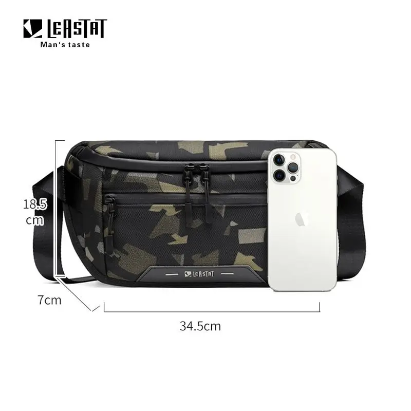 Casual Waterproof Men's Chest Bag Business Shoulder Bag Messenger Bag Nylon USB Charging Waist Bag Outdoor Sports Shoulder Bag