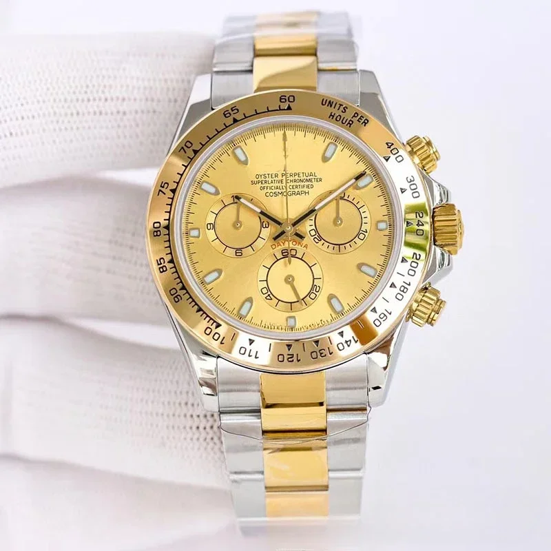 Fine Gold Panda Daytona Series Fully Automatic Mechanical Movement Men\'s Luxury and Distinguished Watch Automatic Watch Men