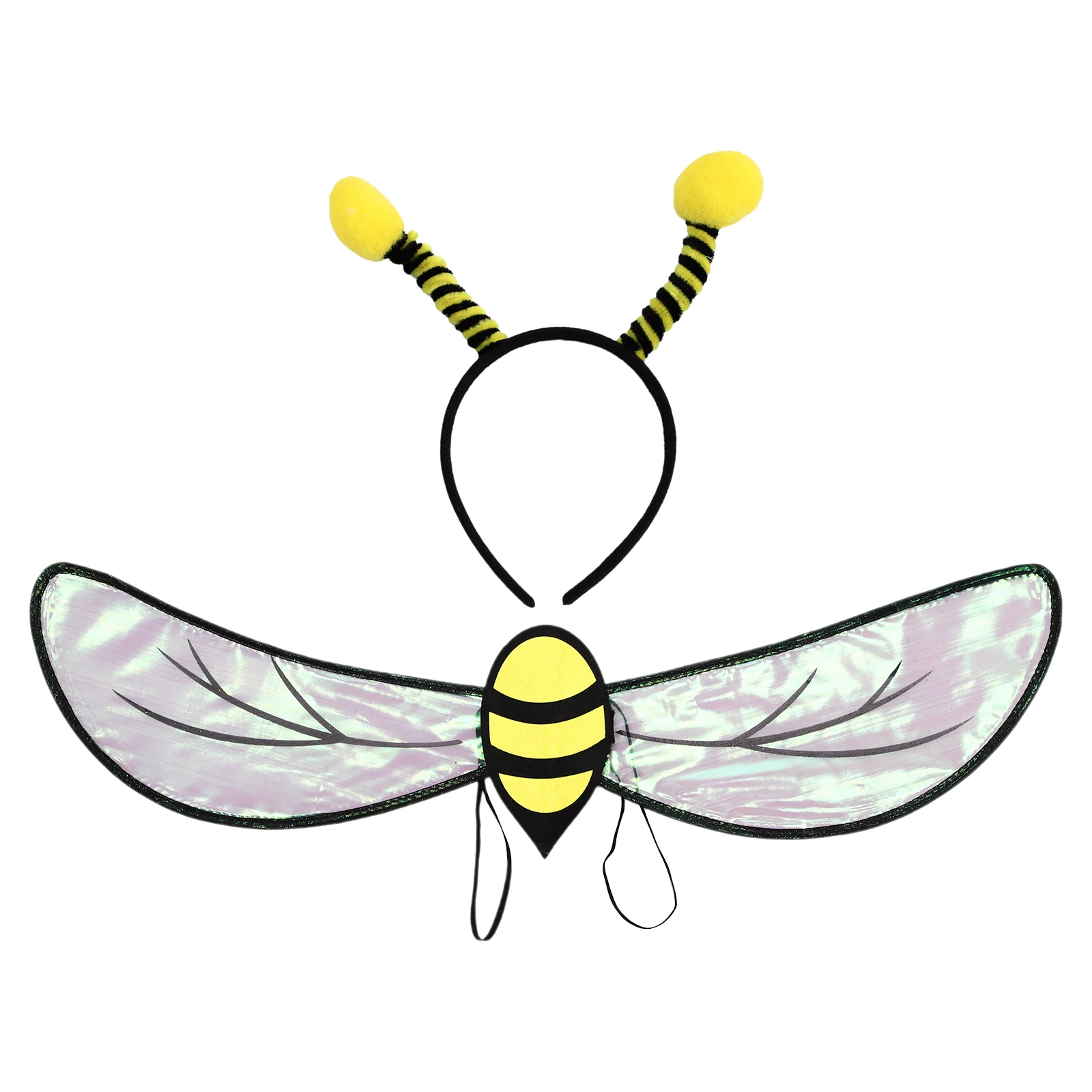 

Halloween Cosplay Bee Costume Accessories Bee Wings with Antenna Headband Costume Set for Adult Girls Parties Holiday Dress Up