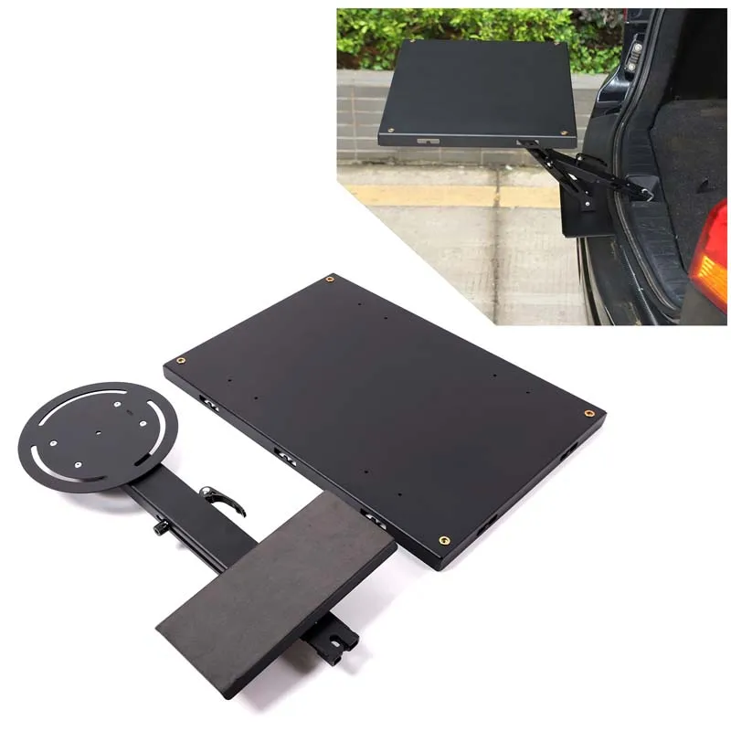 

For Mitsubishi Jinxuan ASX 2011-2018 Car Rear Door Lock Expansion Small Table Plate Carbon Steel+Aluminum Alloy Car Accessories