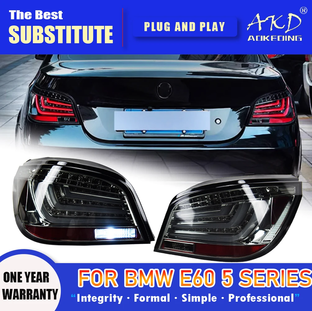 

Задняя фара AKD для BMW E60 светодиодный Tail 2003-2010 520I 525I 530I, задний противотуманный тормоз, сигнал поворота, автомобильные аксессуары