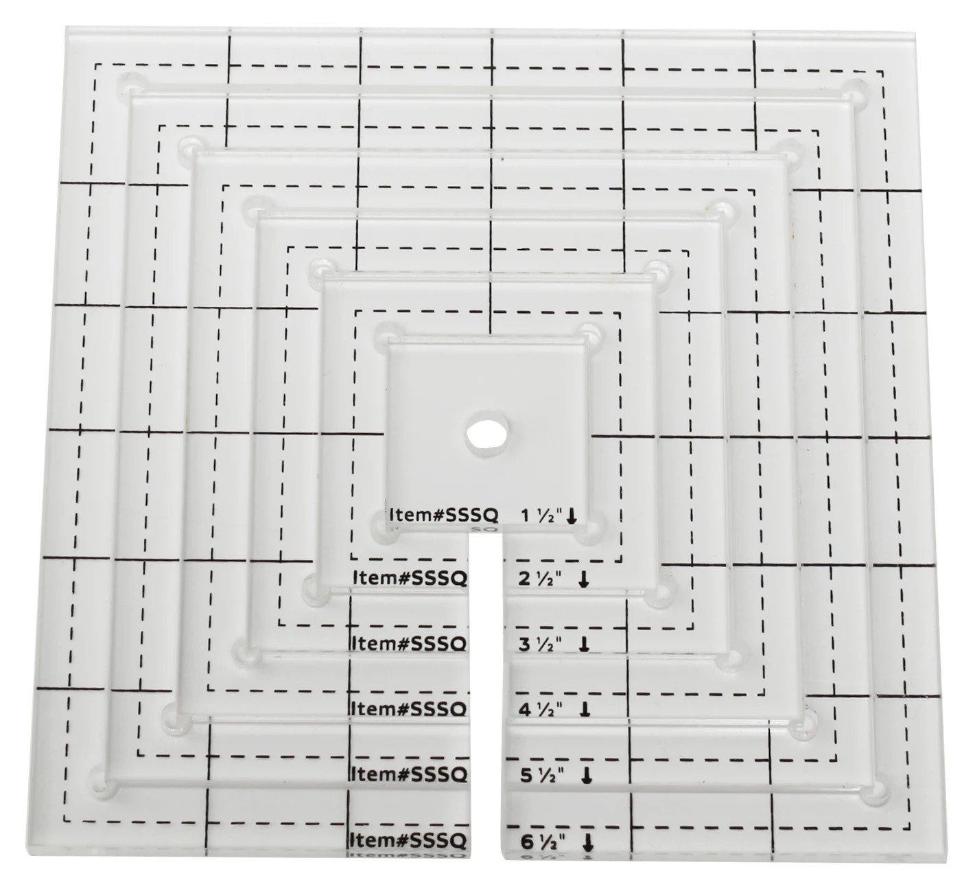 Acrylic Patchwork Quilting Template Ruler Square Longarm For straight edge or stitching-in-the-ditch foot #SSSQ-3mm#SSSQ-5.8mm