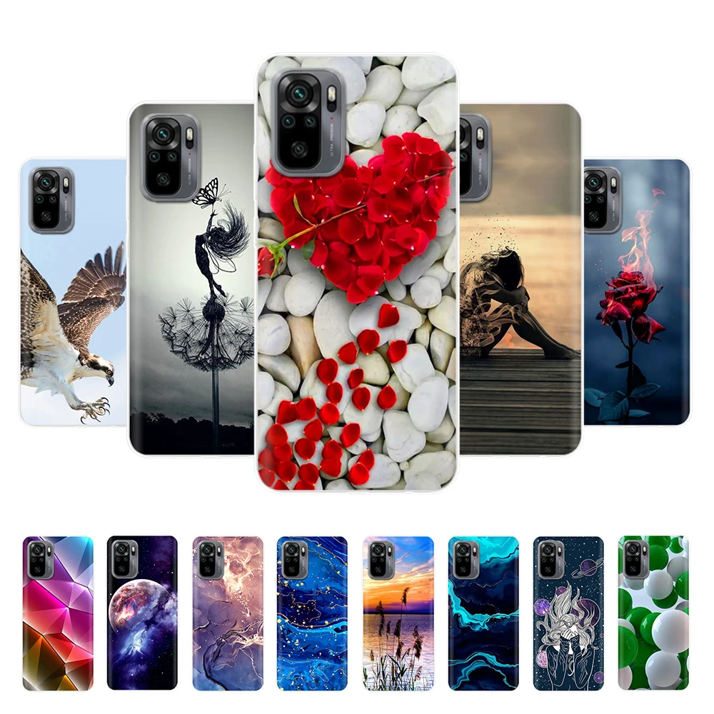 Heart Flower Case For Poco M5S Phone Cover Cute Silicone Shockproof Soft Coque For Poco M5S PocoM5S M5 S Shell Cartoon Lovely