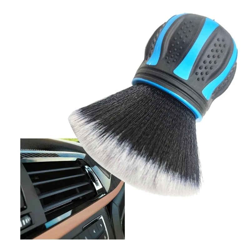 

Car Detailing Brushes With Storage Rack Covers Soft Bristles Auto Interior Dust Cleaner Car Detail Brush Cleaning Detail Tool