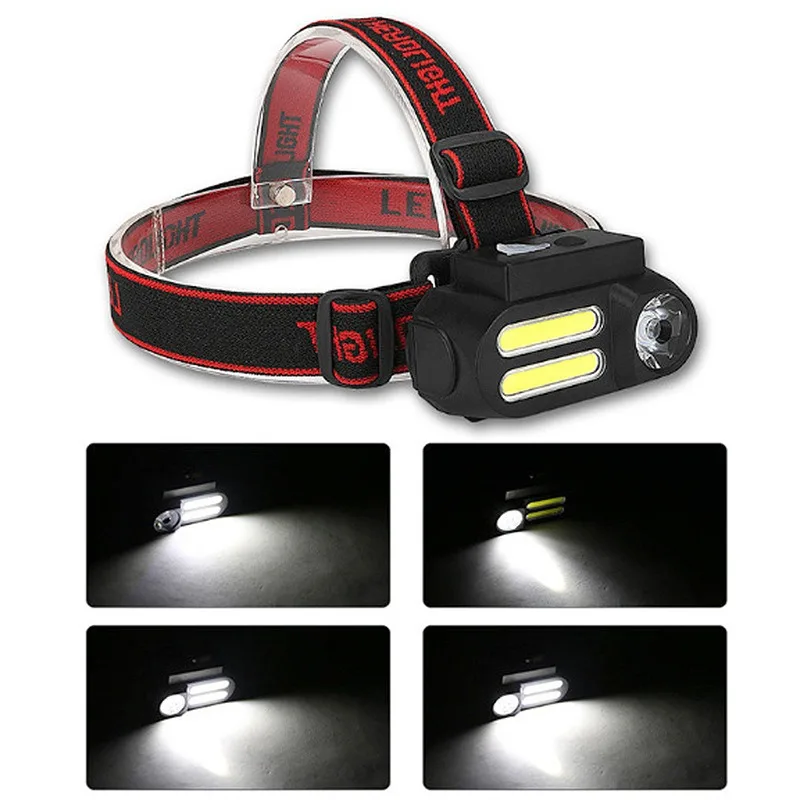 Outdoor Bright Headlamp, Long-Lasting Li-ion Battery, for Night Running, Cycling, Camping, Fishing, Emergency Lighting